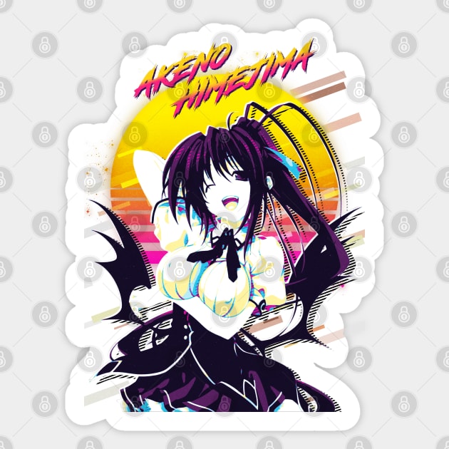 High School DxD - Akeno Himejima Sticker by 80sRetro